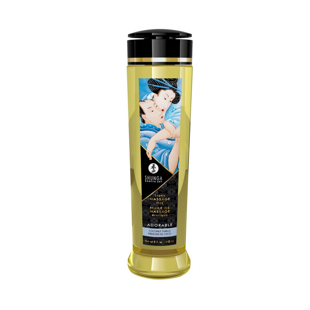 Huile de massage érotique - Adorable - Frissons de coco - 240 ml