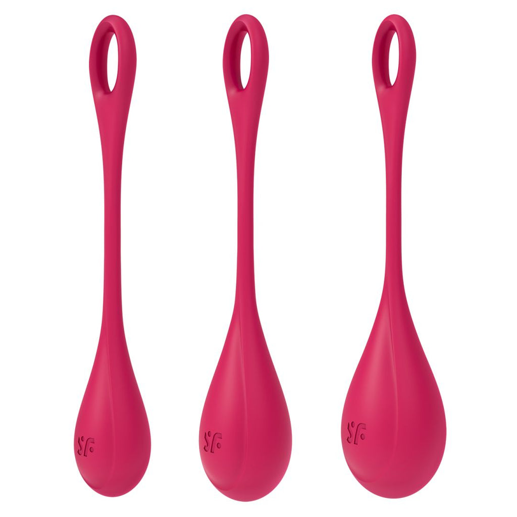 Yoni Power 1 - Set de 3 - Rouge Boules de Geisha Satisfyer