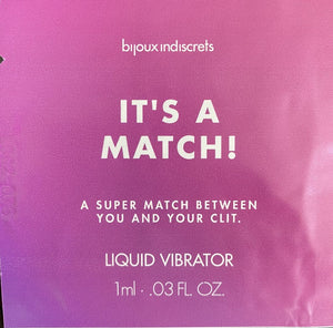 Liquide vibrator dosette - IT'S A MATCH - Clitherapy - 1ml