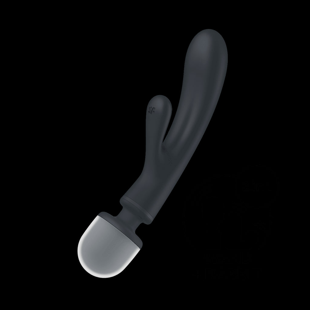 Triple lover Rabbit et Wand Satisfyer - Noir