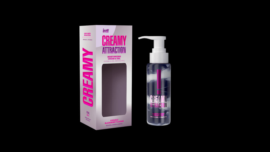 Creamy attraction - Crème et gel de massage embrassable à la mûre